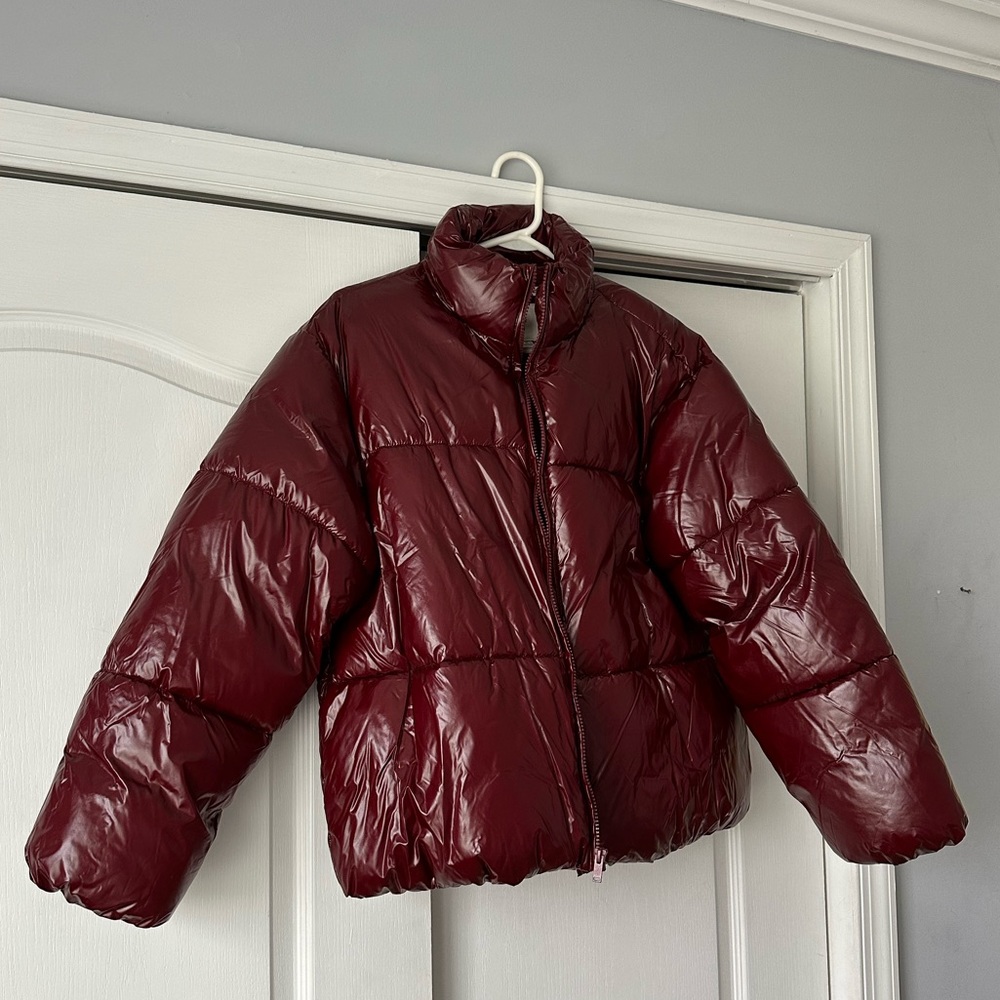 Cherry Red Puffer Coat
